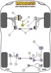 Speed equipment - Powerflex Diagram Seat - Toledo Mk3 5P (2004-) (PFF85-704R)