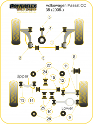 Speed equipment - Powerflex Diagram Volkswagen - Passat CC 35 (2008-2012) (PFF85-503-23.6BLK)