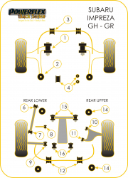 Speed equipment - Powerflex Diagram Subaru - Impreza WRX & STi (2011-) (PFR69-511GBLK)