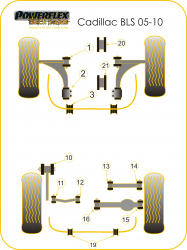 Speed equipment - Powerflex Diagram Cadillac - BLS (2005 - 2010) (PFF66-503-25BLK)