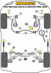 Speed equipment - Powerflex Diagram Volkswagen - GOLF MODELS (PFR85-270BLK)