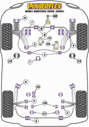 Speed equipment - Powerflex Diagram Volkswagen - Bora 4 Motion (1999-2005) (PFF85-410)