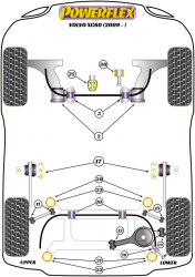 Speed equipment - Powerflex Diagram Volvo - XC60 (2009 - Onwards) (PFF88-1030)