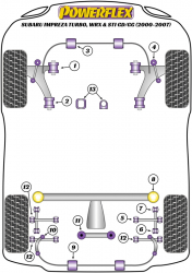 Speed equipment - Powerflex Diagram Subaru - Impreza Turbo, WRX & Sti (GD,GG 00 to 07) (PF69-303-19)